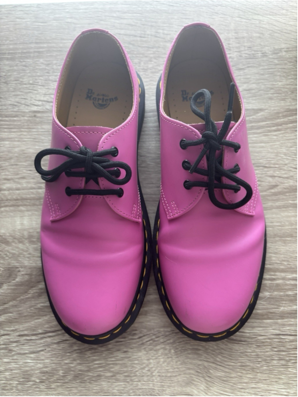 Dr. Martens 31009 Thrift Pink Smooth Leather Oxford Shoes Women 9 Men's 8